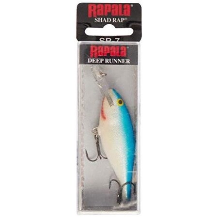 Rapala Shad Rap Crankbait, 2 34, 14 Oz, Blue, Floating SR07B